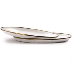 Barebones 391 Enamel Plate Set Eggshell -Barebones 158293