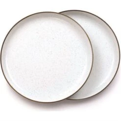 Barebones 391 Enamel Plate Set Eggshell -Barebones 158294