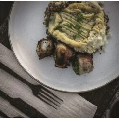 Barebones 391 Enamel Plate Set Eggshell -Barebones 158296