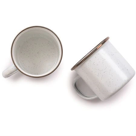 Barebones Living 393 Enamel Cup Set Eggshell 4 Barebones Living 393 Enamel Cup Set Eggshell - Image 2
