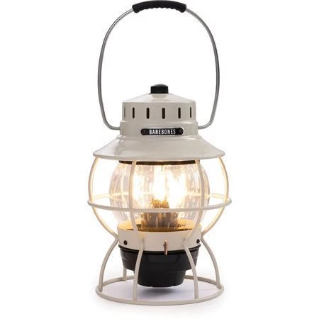 Barebones Living 180 Railroad Lantern Vintage White 4 Barebones Living 180 Railroad Lantern Vintage White - Image 2