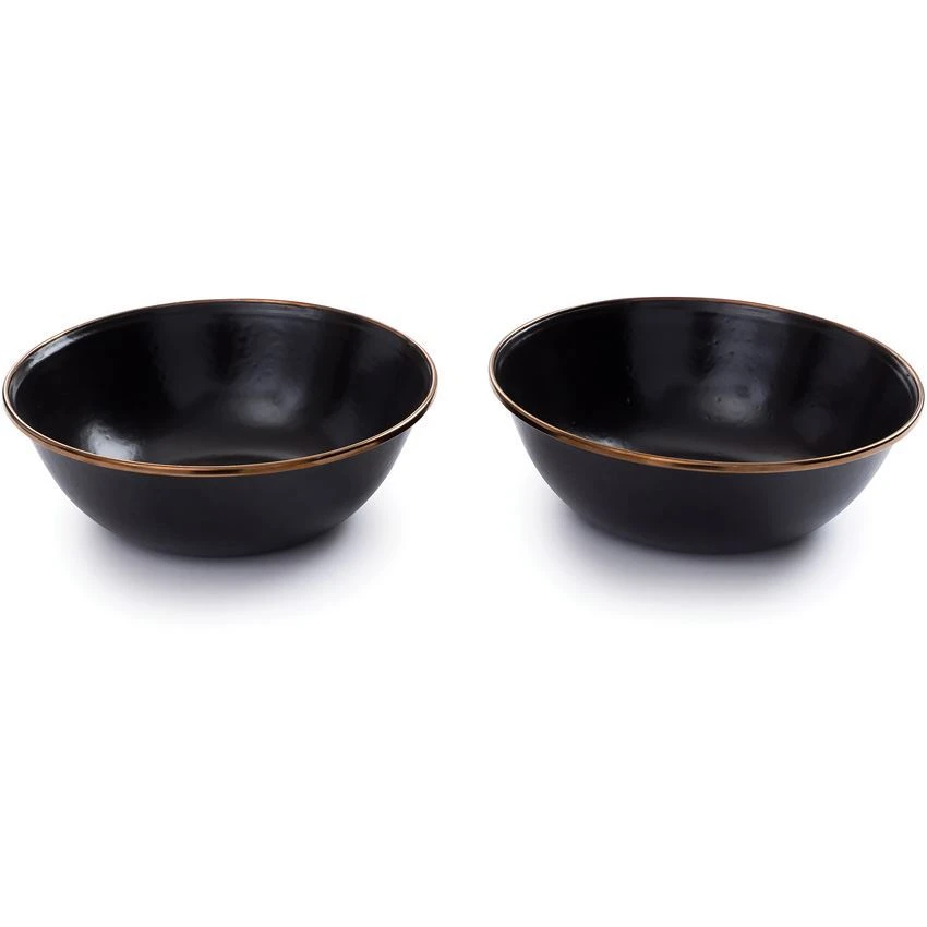 Barebones Living 340 Enamel Bowl Set Charcoal 4 Barebones Living 340 Enamel Bowl Set Charcoal - Image 2