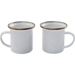 Barebones Living 394 Enamel Espresso Cup Eggshell