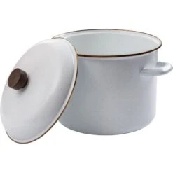 Barebones Living 395 Enamel Stock Pot Eggshell