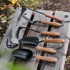 Barebones Ultimate Garden Tool Set 17 Barebones Ultimate Garden Tool Set -Barebones BND 1375 UltimateGardenToolSet Walnut Black PDP 03