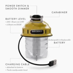 Barebones Beacon Hanging Light -Barebones Beacon DustyYellow PDP Label