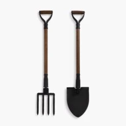 Barebones Spading Fork & Folding Shovel Set