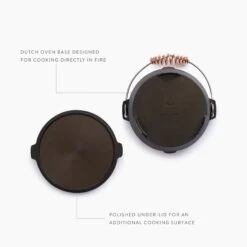 Barebones Polished Cast Iron Dutch Oven - 4qt -Barebones CKW 327 PolishedCastIronDutchOven 4qt PDP 25 Label