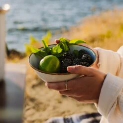 Barebones Enamelware Dining Collection - Eggshell -Barebones CKW 390 EnamelBowlSet Eggshell PDP 09