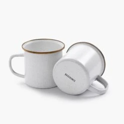 Barebones Enamelware Dining Collection - Eggshell -Barebones CKW 393 EnamelCupSet Eggshell PDP 02