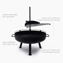 Barebones Cowboy Fire Pit Grill - 23" 13 Barebones Cowboy Fire Pit Grill - 23" -Barebones CKW 440 CowboyFirePitGrill 23 PDP 10