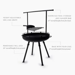 Barebones Cowboy Fire Pit Grill - 30" -Barebones CKW 450 CowboyFirePitGrill 30 PDP 18