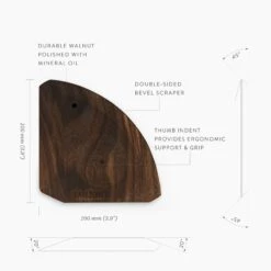 Barebones Cast Iron Wood Scraper - Walnut -Barebones CWK 499 CastIronWoodScraper Walnut PDP 04