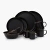 Barebones Enamelware Dining Collection - Charcoal -Barebones Enamelware Charcoal PDP 03