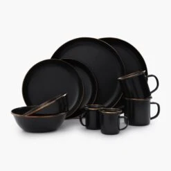 Barebones Enamelware Dining Collection - Charcoal