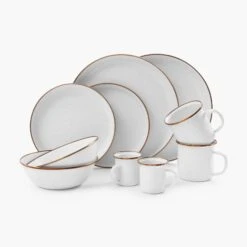 Barebones Enamelware Dining Collection - Eggshell