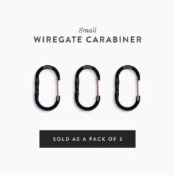 Barebones Wiregate Carabiners - 3 Sizes -Barebones WiregateCarabiner Black Small PDP Label