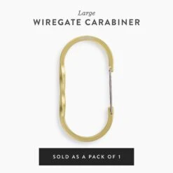 Barebones Wiregate Carabiners - 3 Sizes -Barebones WiregateCarabiner Gold Large PDP Label