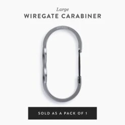 Barebones Wiregate Carabiners - 3 Sizes -Barebones WiregateCarabiner Gunmetal Large PDP Label