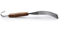 Barebones Cowboy Grill Fish Spatula -Barebones opplanet barebones cowboy grill fish spatula stainless steel natural walnut ckw 467 av 5