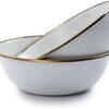 Barebones Enamel Bowl Set - Set Of 2 1 Barebones Enamel Bowl Set - Set Of 2 -Barebones opplanet barebones enamel bowl set set of 2 eggshell ckw 390 main