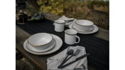 Barebones Enamel Salad Plate - Set Of 2 -Barebones opplanet barebones enamel deep plate set set of 2 eggshell ckw 391 av 3 1