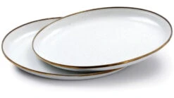 Barebones Enamel Deep Plate Set - Set Of 2