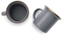 Barebones Enamel Espresso Cup - Set Of 2 -Barebones opplanet barebones enamel espresso cup set of 2 slate gray 4oz ckw 375 av 1