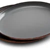 Barebones Enamel Salad Plate - Set Of 2 -Barebones opplanet barebones enamel salad plate set of 2 slate gray 8in ckw 374 main