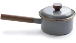 Barebones Enamel Saucepan -Barebones opplanet barebones enamel saucepan slate gray ckw 377 av 1