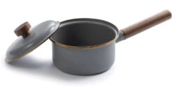 Barebones Enamel Saucepan -Barebones opplanet barebones enamel saucepan slate gray ckw 377 av 2
