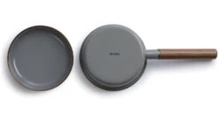 Barebones Enamel Saucepan -Barebones opplanet barebones enamel saucepan slate gray ckw 377 av 3